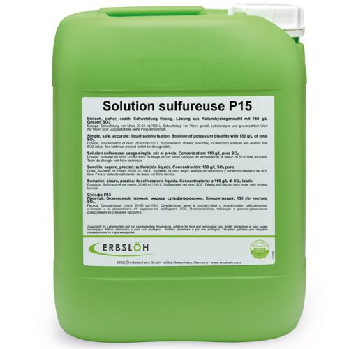 Erbsloh Solution sulfureuse P15 Kalium bisulfiet 1 liter